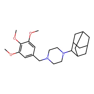1-(2-adamantyl)-4-(3,4,5-trimethoxybenzyl)piperazine structure