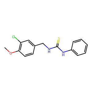 1-[(3-chloro-4-methoxyphenyl)methyl]-3-phenylthiourea structure