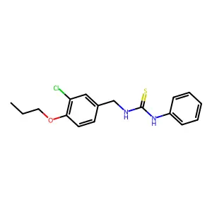 1-(3-chloro-4-propoxybenzyl)-3-phenylthiourea structure