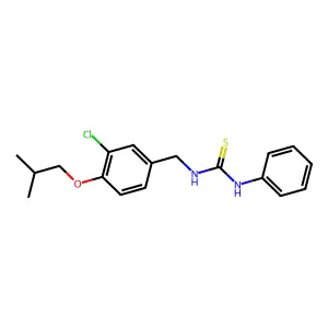 1-[[3-chloro-4-(2-methylpropoxy)phenyl]methyl]-3-phenylthiourea structure