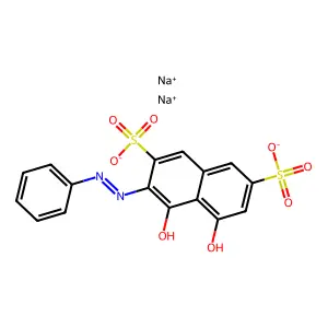 Disodium 4,5-dihydroxy-3-phenylazonaphthalene-2,7-disulphonate structure