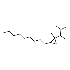 1-(1,2-Dimethylpropyl)-1-methyl-2-nonylcyclopropane structure