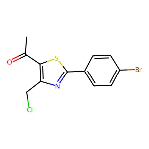 1-[2-(4-Bromophenyl)-4-(chloromethyl)-1,3-thiazol-5-yl]ethanone structure