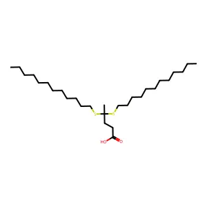 Pentanoic acid, 4,4-bis(dodecylthio)- structure