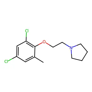 1-[2-(2,4-dichloro-6-methylphenoxy)ethyl]pyrrolidine structure