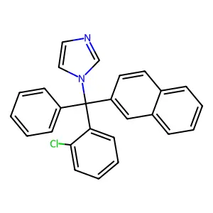 1-[(2-chlorophenyl)-naphthalen-2-yl-phenylmethyl]imidazole structure