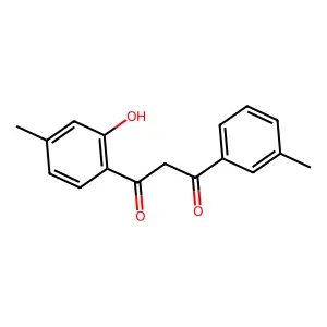 1-(2-hydroxy-4-methylphenyl)-3-(3-methylphenyl)propane-1,3-dione structure