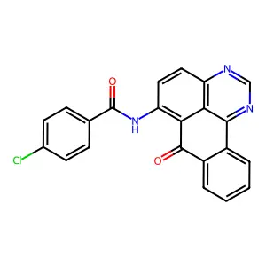 4-chloro-n-(7-oxo-7h-benzo[e]perimidin-6-yl)benzamide structure