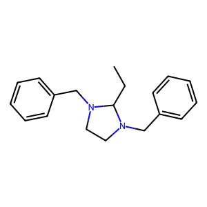 1,3-dibenzyl-2-ethylimidazolidine structure