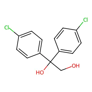 1,1-bis(4-chlorophenyl)ethane-1,2-diol structure