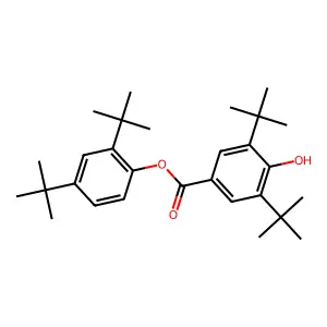 (2,4-ditert-butylphenyl) 3,5-ditert-butyl-4-hydroxybenzoate structure
