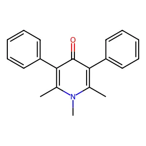 1,2,6-trimethyl-3,5-diphenylpyridin-4-one structure