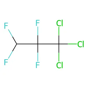 1,1,1-Trichloro-2,2,3,3-tetrafluoropropane structure