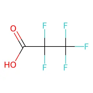 Pentafluoropropionic acid structure