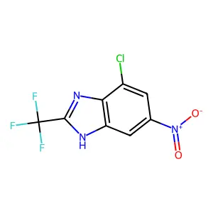 BENZIMIDAZOLE, 4-CHLORO-6-NITRO-2-(TRIFLUOROMETHYL)- structure