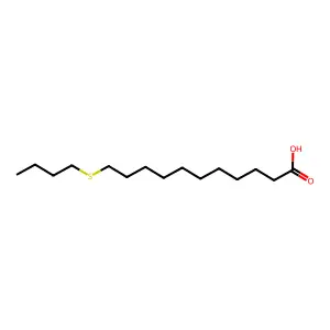 11-(BUTYLTHIO)-UNDECANOIC ACID structure