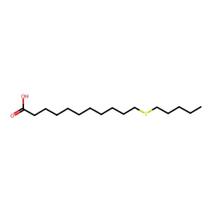 11-pentylsulfanylundecanoic acid structure