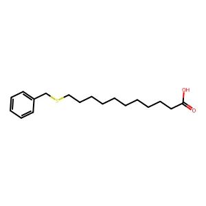 11-benzylsulfanylundecanoic acid structure