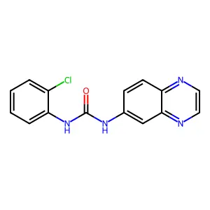 1-(2-chlorophenyl)-3-quinoxalin-6-ylurea structure