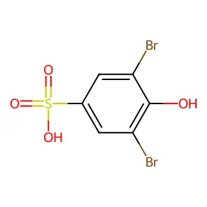 3,5-Dibromo-4-hydroxybenzenesulfonic acid structure