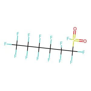 Perfluorohexanesulphonyl fluoride structure