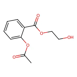 2-Hydroxyethyl 2-acetyloxybenzoate structure