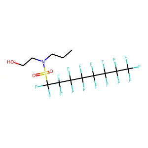 1,1,2,2,3,3,4,4,5,5,6,6,7,7,8,8,8-heptadecafluoro-N-(2-hydroxyethyl)-N-propyloctane-1-sulfonamide structure