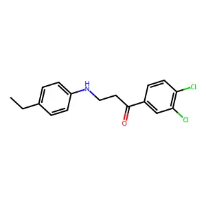 1-(3,4-dichlorophenyl)-3-(4-ethylanilino)propan-1-one structure
