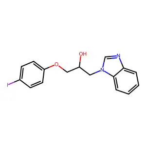 1-(1H-benzimidazol-1-yl)-3-(4-iodophenoxy)propan-2-ol structure