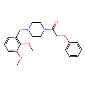 1-(2,3-dimethoxybenzyl)-4-(phenoxyacetyl)piperazine structure
