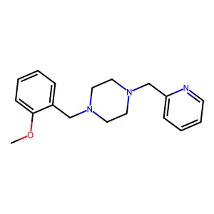 1-[(2-methoxyphenyl)methyl]-4-(pyridin-2-ylmethyl)piperazine structure