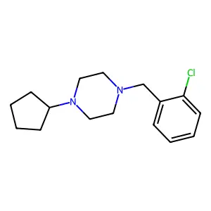 1-(2-chlorobenzyl)-4-cyclopentylpiperazine structure