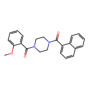 1-(2-methoxybenzoyl)-4-(1-naphthoyl)piperazine structure