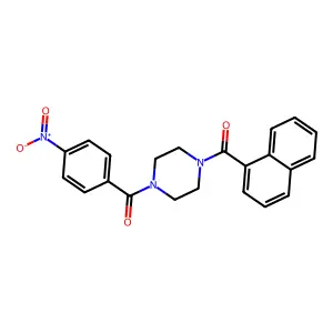 1-(1-naphthoyl)-4-(4-nitrobenzoyl)piperazine structure