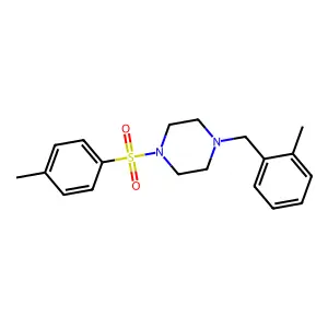 1-(2-methylbenzyl)-4-[(4-methylphenyl)sulfonyl]piperazine structure