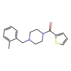 1-(2-methylbenzyl)-4-(2-thienylcarbonyl)piperazine structure
