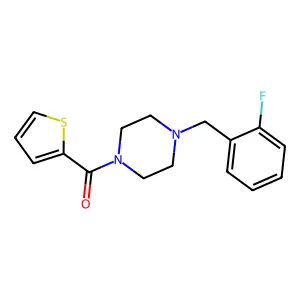 1-(2-fluorobenzyl)-4-(2-thienylcarbonyl)piperazine structure