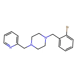 1-(2-bromobenzyl)-4-(pyridin-2-ylmethyl)piperazine structure