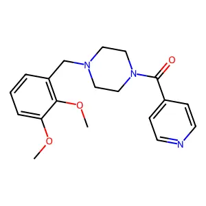 1-(2,3-dimethoxybenzyl)-4-isonicotinoylpiperazine structure
