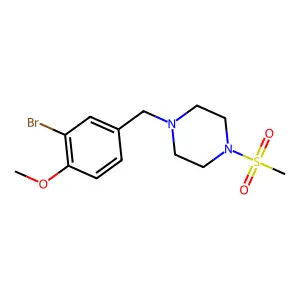 1-(3-bromo-4-methoxybenzyl)-4-(methylsulfonyl)piperazine structure
