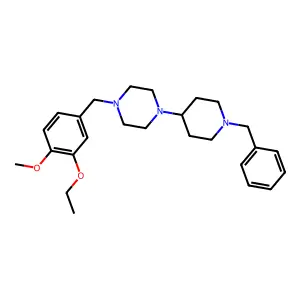 1-(1-benzylpiperidin-4-yl)-4-[(3-ethoxy-4-methoxyphenyl)methyl]piperazine structure