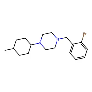 1-(2-bromobenzyl)-4-(4-methylcyclohexyl)piperazine structure
