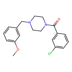 1-(3-chlorobenzoyl)-4-(3-methoxybenzyl)piperazine structure
