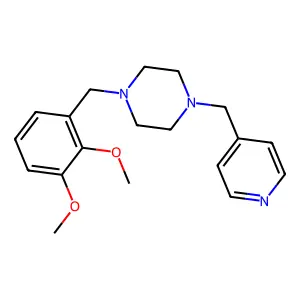 1-[(2,3-dimethoxyphenyl)methyl]-4-(pyridin-4-ylmethyl)piperazine structure