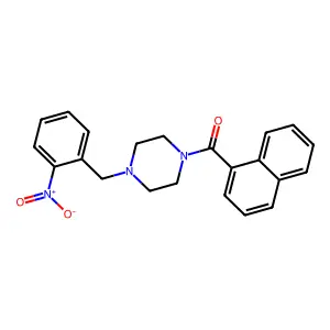 1-(1-naphthoyl)-4-(2-nitrobenzyl)piperazine structure