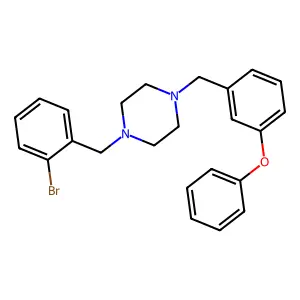 1-(2-bromobenzyl)-4-(3-phenoxybenzyl)piperazine structure