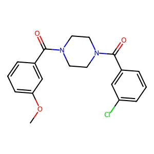 1-(3-chlorobenzoyl)-4-(3-methoxybenzoyl)piperazine structure