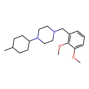 1-(2,3-dimethoxybenzyl)-4-(4-methylcyclohexyl)piperazine structure
