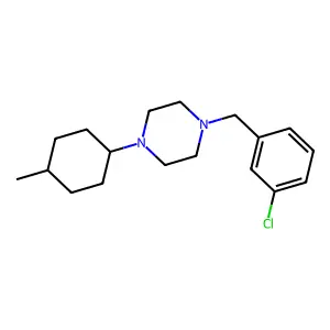 1-(3-chlorobenzyl)-4-(4-methylcyclohexyl)piperazine structure