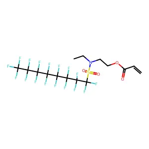 2-[ethyl(1,1,2,2,3,3,4,4,5,5,6,6,7,7,8,8,8-heptadecafluorooctylsulfonyl)amino]ethyl prop-2-enoate structure